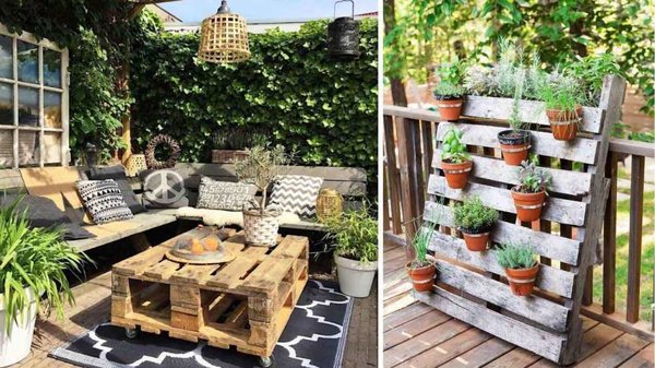 Utiliser des palettes en bois pour décorer son jardin